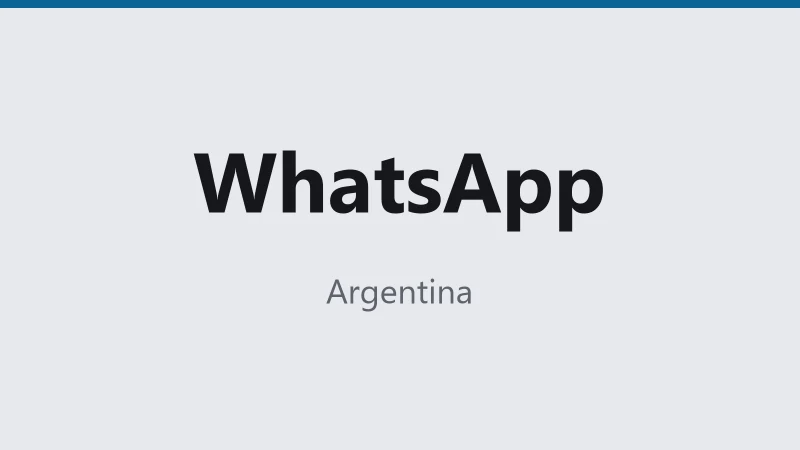 WhatsApp — Argentina 🇦🇷 ⭐