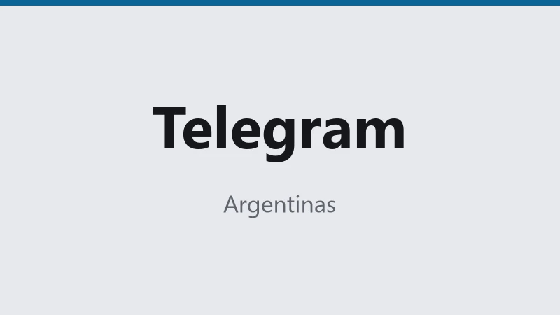 Telegram — Argentinas ⭐