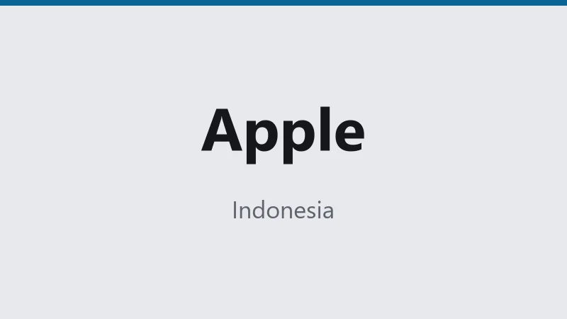 Apple — Indonesia 🇮🇩 ⭐