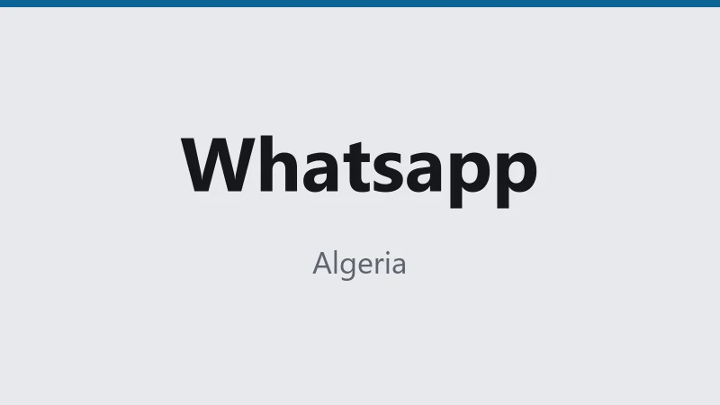 Whatsapp — Algeria 🇩🇿