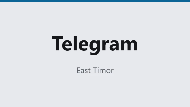 Telegram — East Timor 🇹🇱