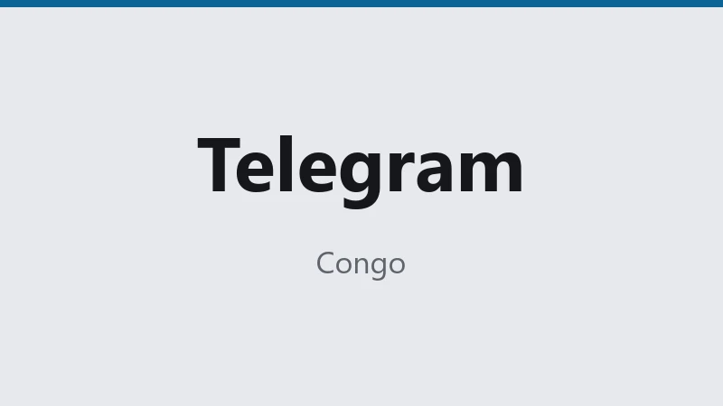 Telegram — Congo 🇨🇬 ⭐