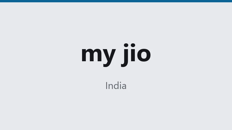 my jio — India 🇮🇳 ⭐