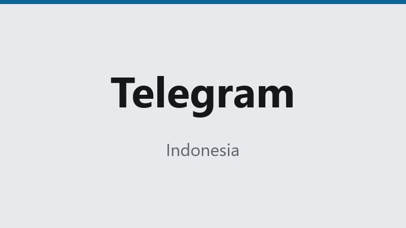 Telegram — Indonesia 🇮🇩