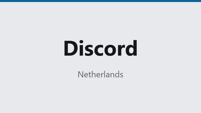 Discord — Netherlands 🇳🇱 ⭐