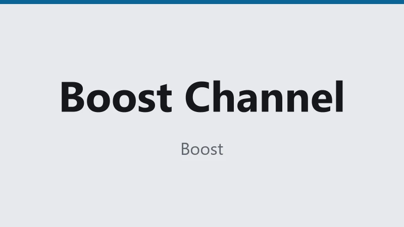 Boost Channel Story · 3 Month
