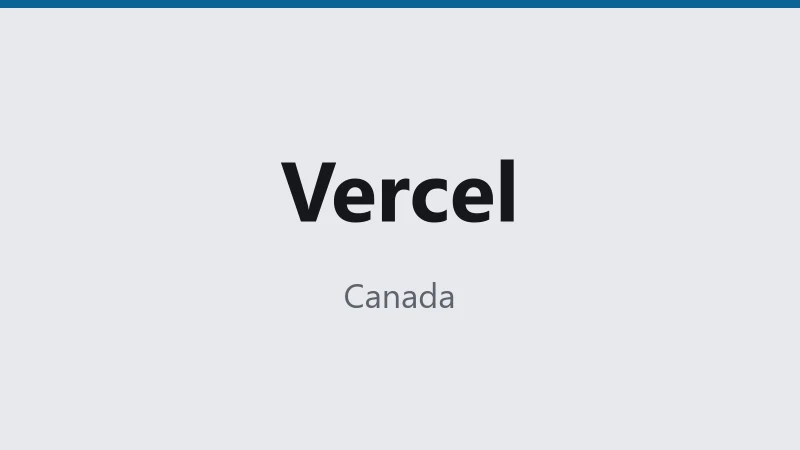 Vercel — Canada 🇨🇦